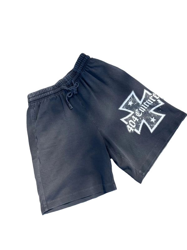 404 culture Iron Cross shorts