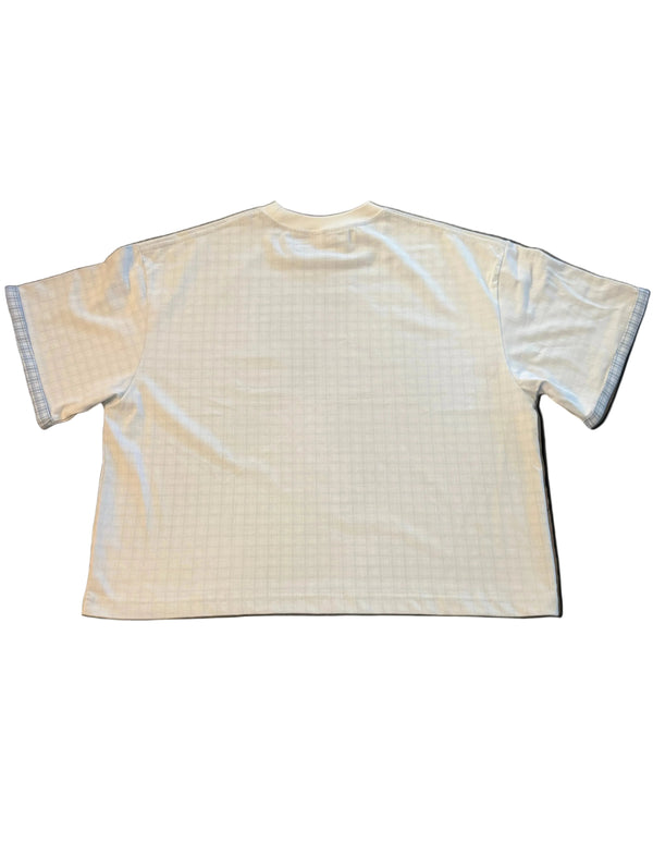 Unisex Boxy Plaid-Lined Double-Face T-Shirt back