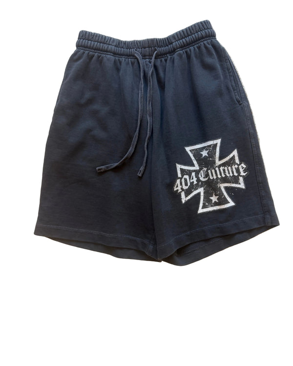 404 culture Iron Cross shorts