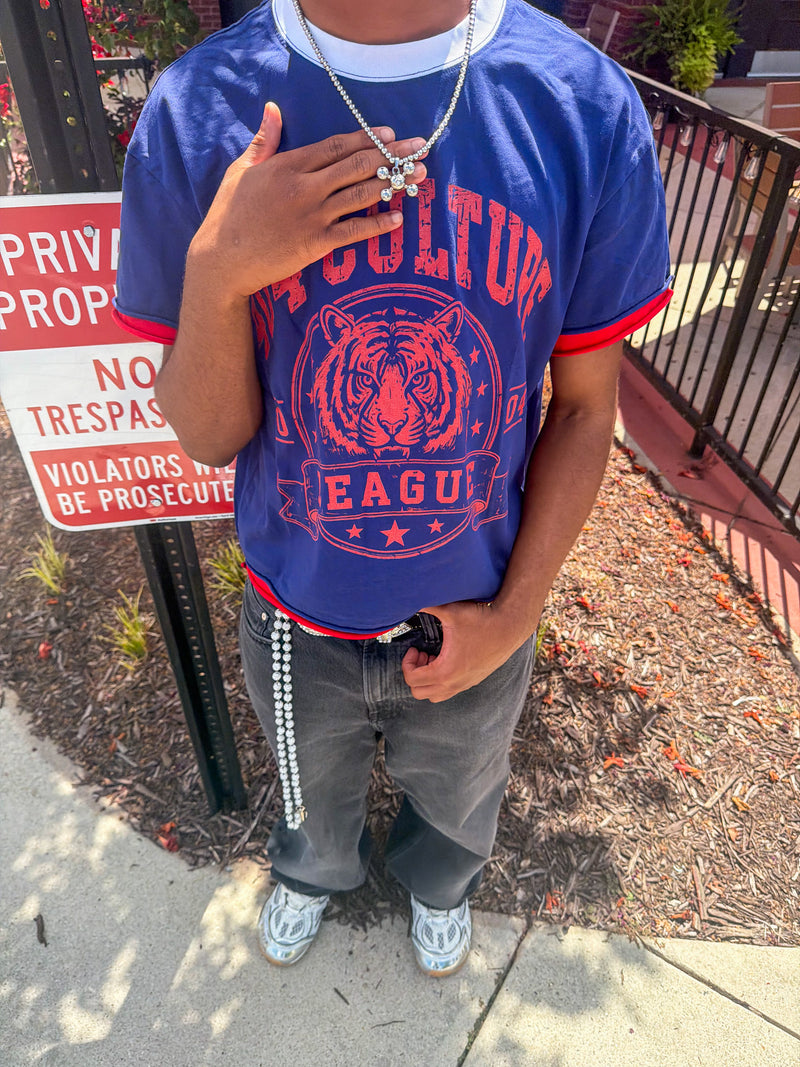 Navy tiger tee
