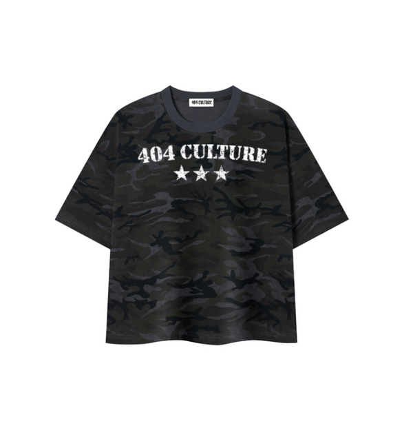 404 camo print tee