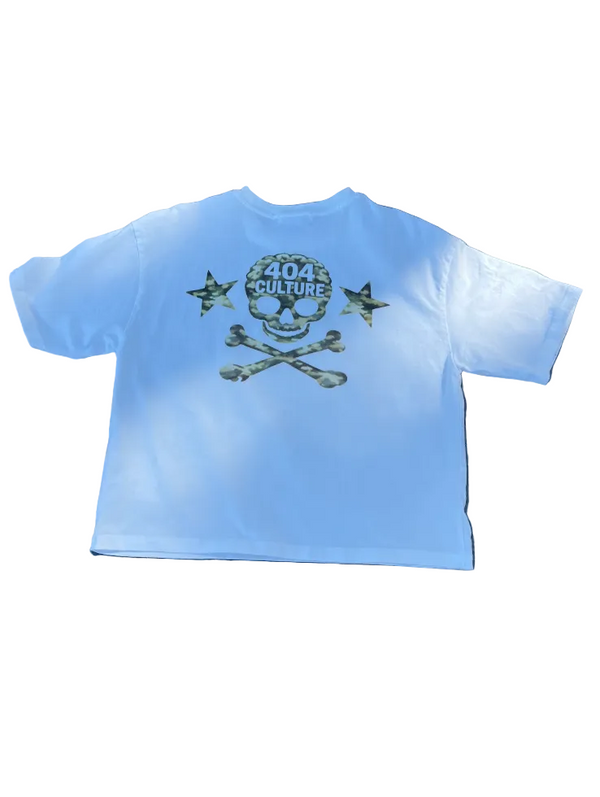 404 Camo Skull Tee back